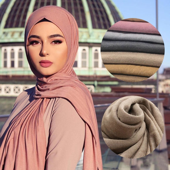 Multicolor Soft Cotton Muslim Headscarf Instant Jersey Hijab Full Cover