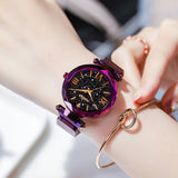 2019 Women Watches Magnetic Starry Sky Female Clock Quartz Wristwatch