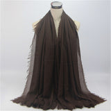 wholesale price 90*180cm women muslim crinkle hijab scarf femme musulman