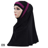Muslim Hijab Islamic Jersey Turban Women Black Under Scarf Caps