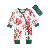 Baby Kids Girl  clothes Infant Button floral bodysuit
