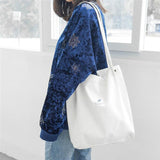 UHHBCCR Solid Corduroy Shoulder Bags Environmental Shopping Bag
